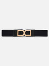 Metal Buckle Broad Elasticated Belt