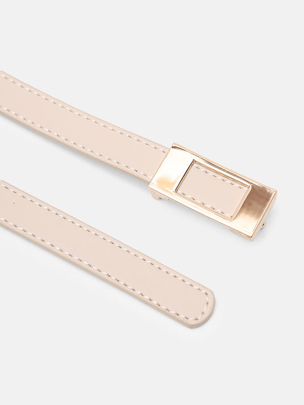 Linear Square Buckle Belt