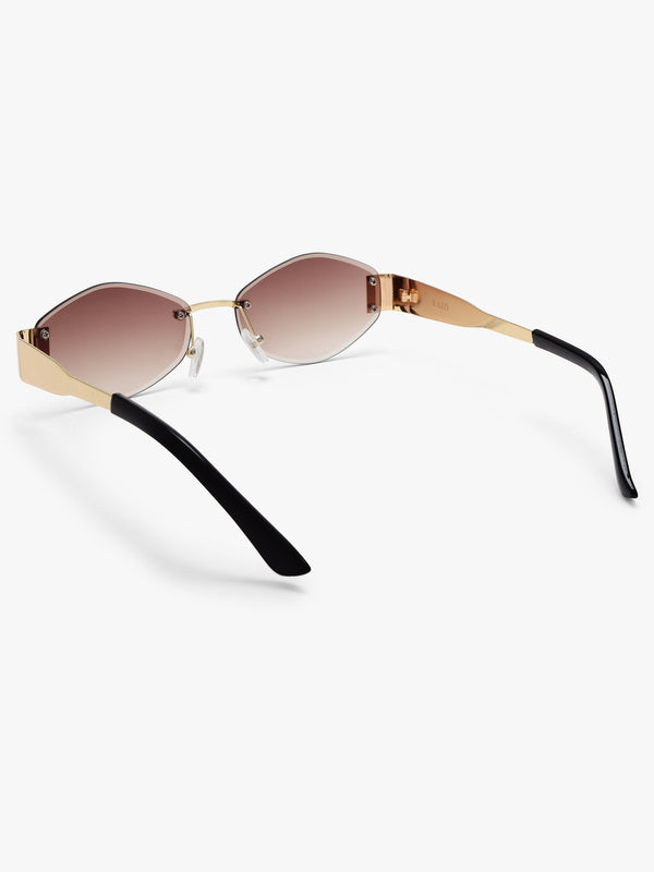 Onyx Hexagonal Metal Sunglasses