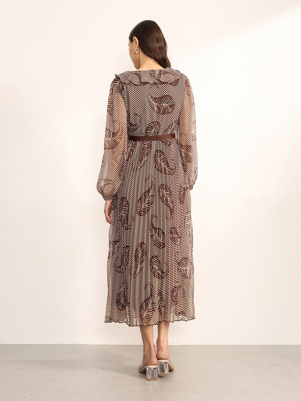 Latte Maxi Dress With Belt