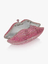 Rhinestone Studded Lips Clutch