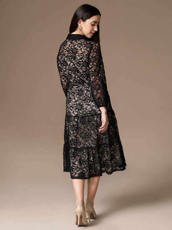 Jodie Midi Dress W/ Belt