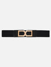 Metal Buckle Broad Elasticated Belt