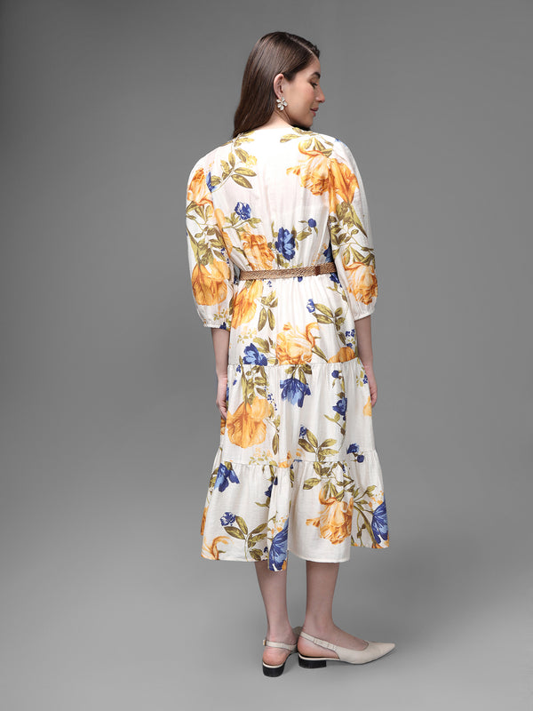 Shalom Midi Dress With Belt