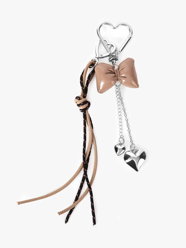 Ovrin Bow And Heart Bag Charm