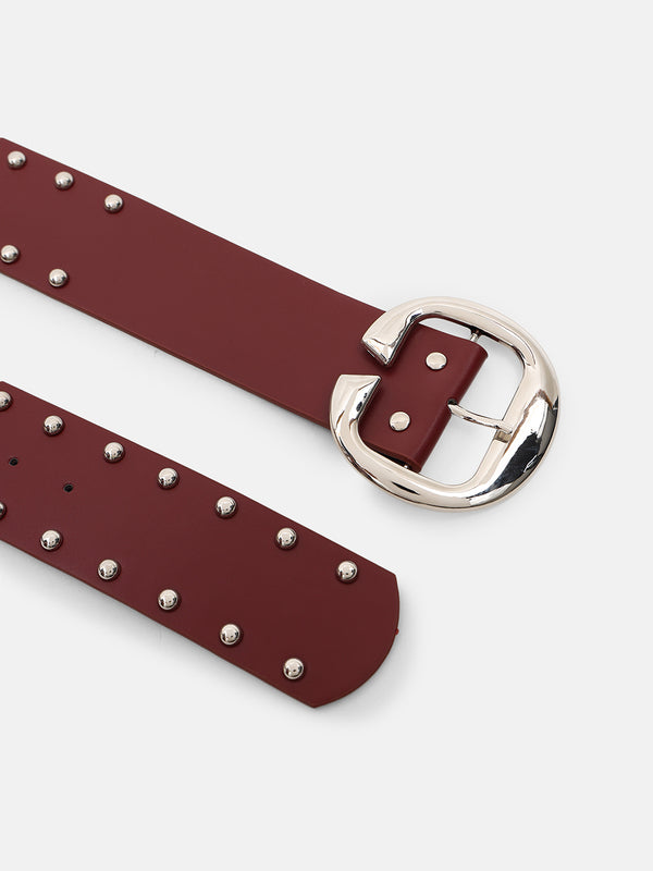 Studded Statement Broad Belt