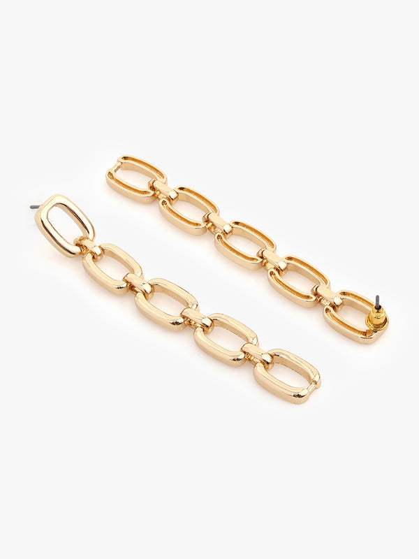 Chained Elegance Drop Earrings