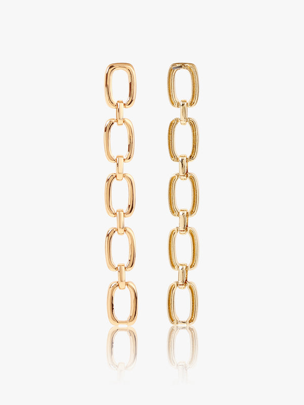 Chained Elegance Drop Earrings