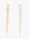 Sleek Rhinestone Drape Earrings