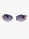 Onyx Hexagonal Metal Sunglasses
