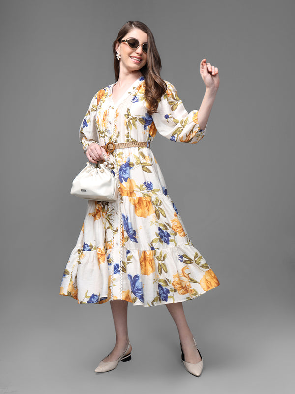 Shalom Midi Dress With Belt