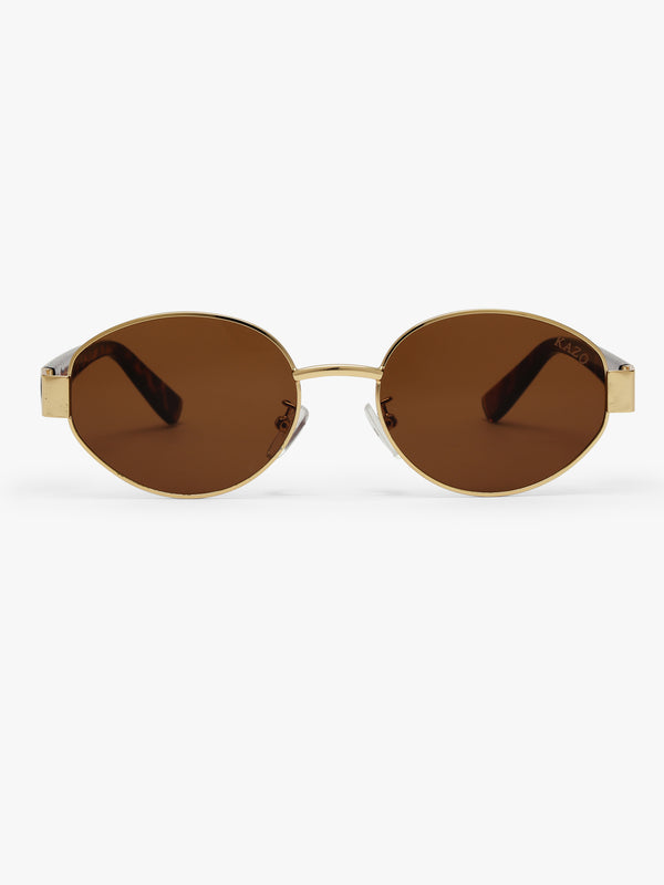 Muse Oval Metal Sunglasses