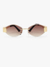 Onyx Hexagonal Metal Sunglasses