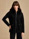 Fur Collar Zippered Overcoat