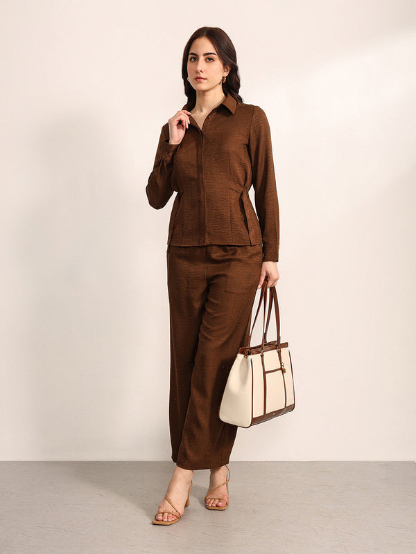 Caramel Pull On Pants