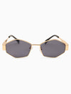 Geometric Metal Frame Sunglasses
