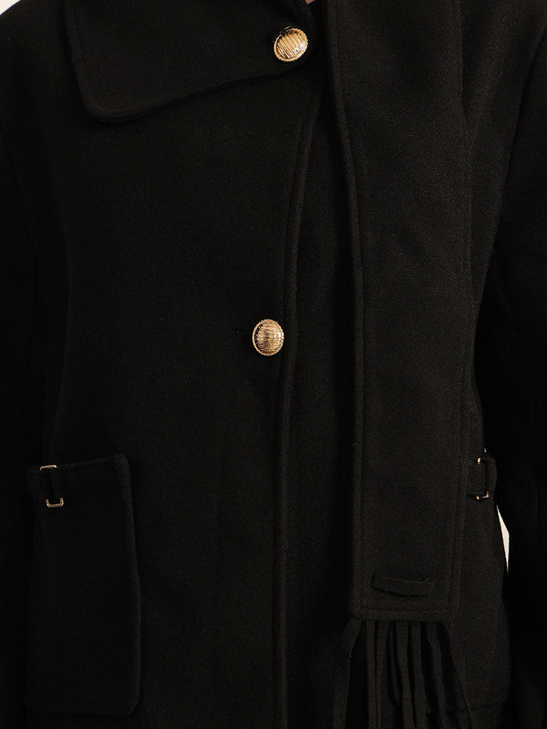 Sepia Jacket With Removable Scarf