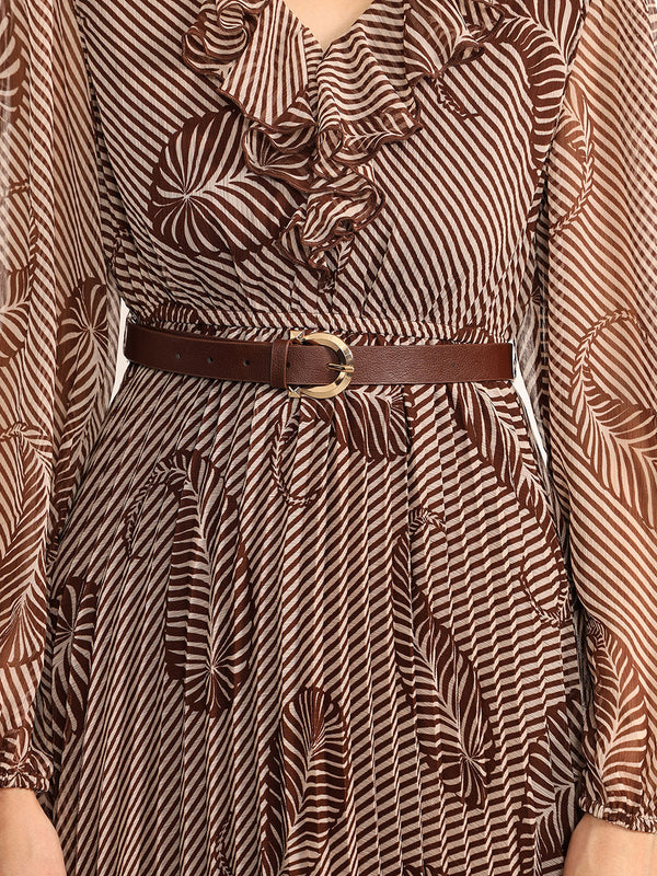 Latte Maxi Dress With Belt