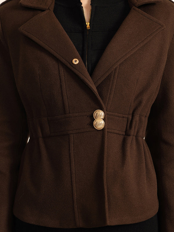Potting Soil Peplum Jacket