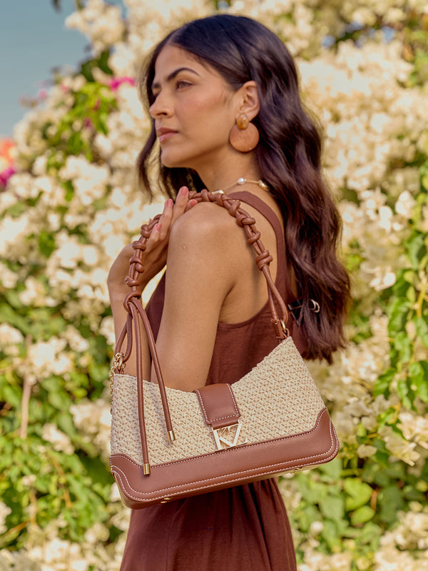 Kazo Kai Raffia Shoulder Bag