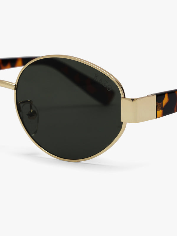 Muse Oval Metal Sunglasses