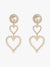 Pearl Embedded Heart Earrings