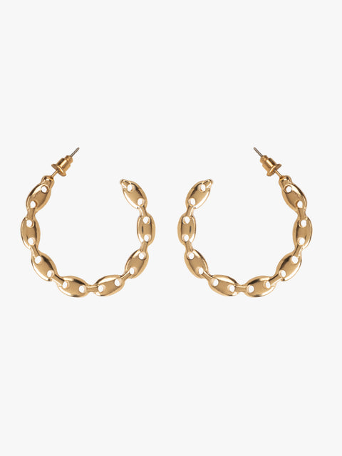 Twisted Metallic Hoop Earrings