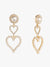 Pearl Embedded Heart Earrings