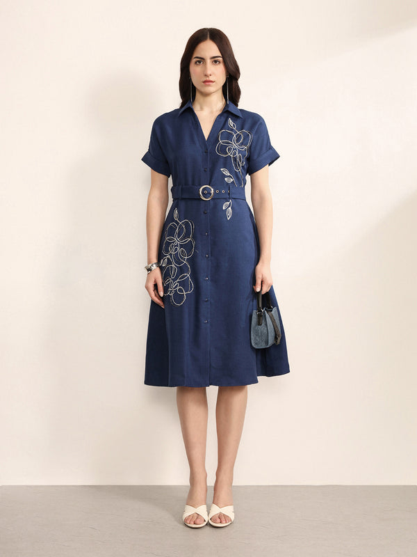 Concord Midi Dress With Belt