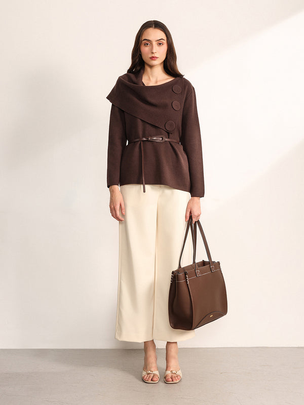 Matte Jacket With Belt