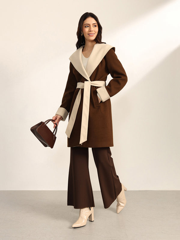Dialouge Overcoat With Hood