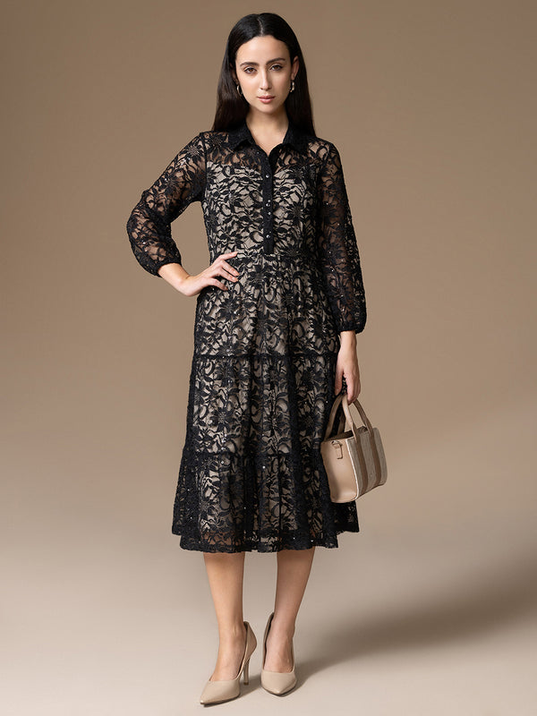 Jodie Midi Dress W/ Belt