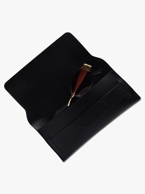 Onyx Hexagonal Metal Sunglasses