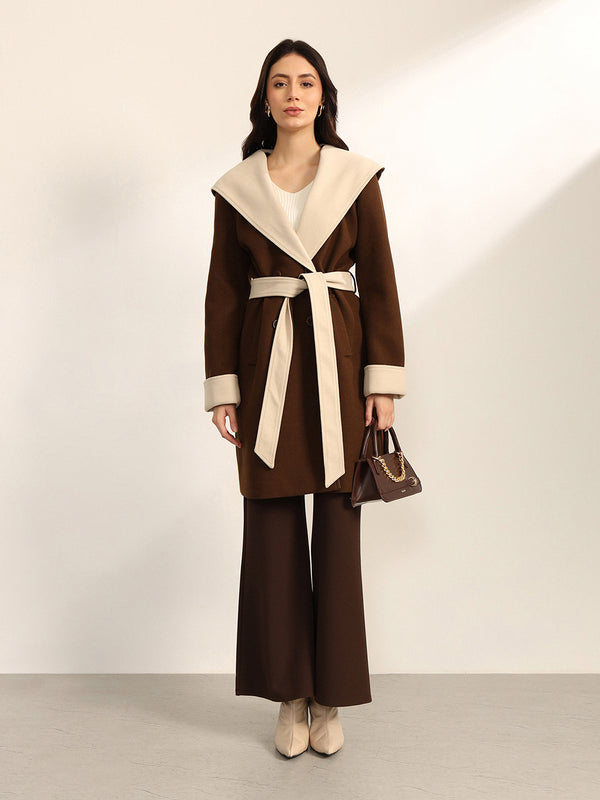 Dialouge Overcoat With Hood