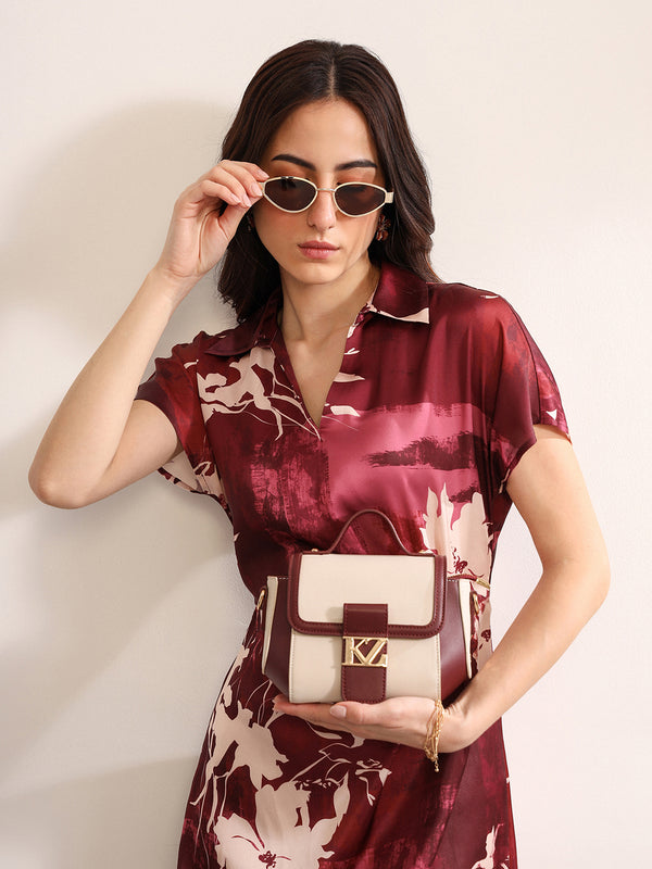 Marsala Midi Dress