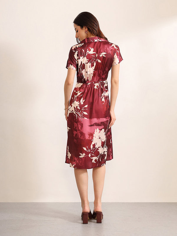 Marsala Midi Dress