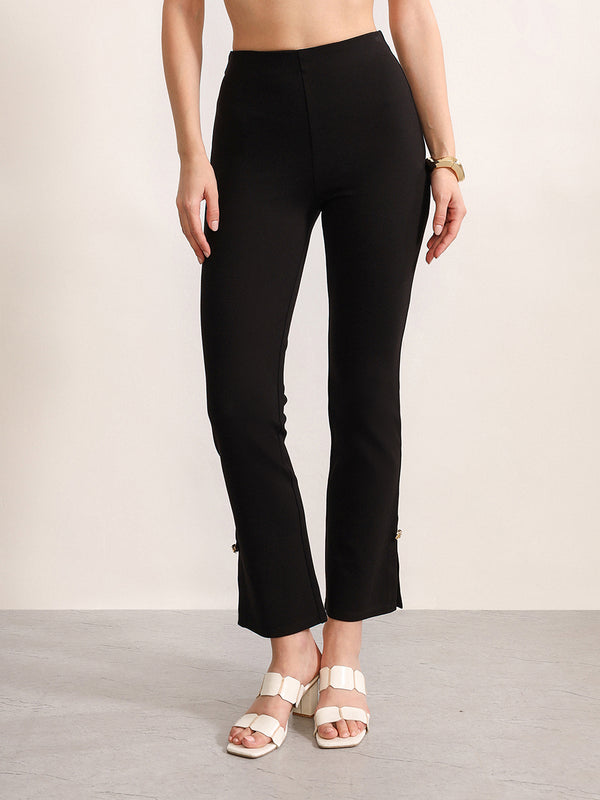 Cleo 2 Strt Jeggings W Side Slit