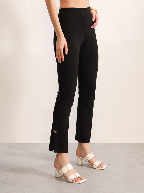 Cleo 2 Strt Jeggings W Side Slit