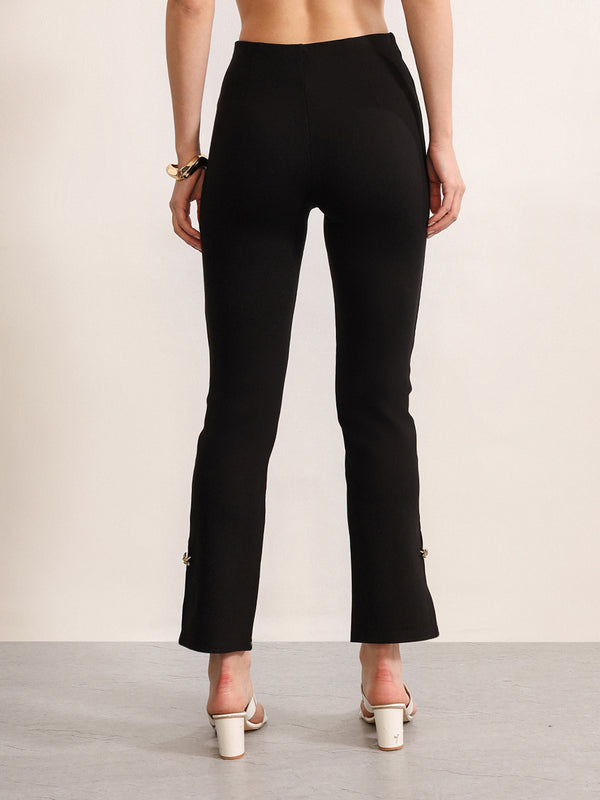 Cleo 2 Strt Jeggings W Side Slit