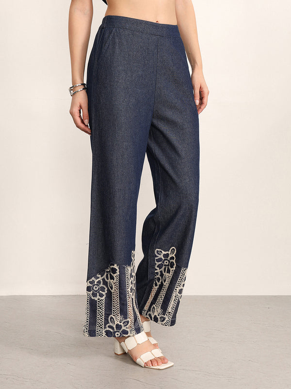 Indigo Pull On Pants