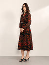 Winter Garden Maxi Dress With Belt