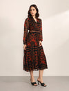 Winter Garden Maxi Dress With Belt