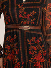 Winter Garden Maxi Dress With Belt