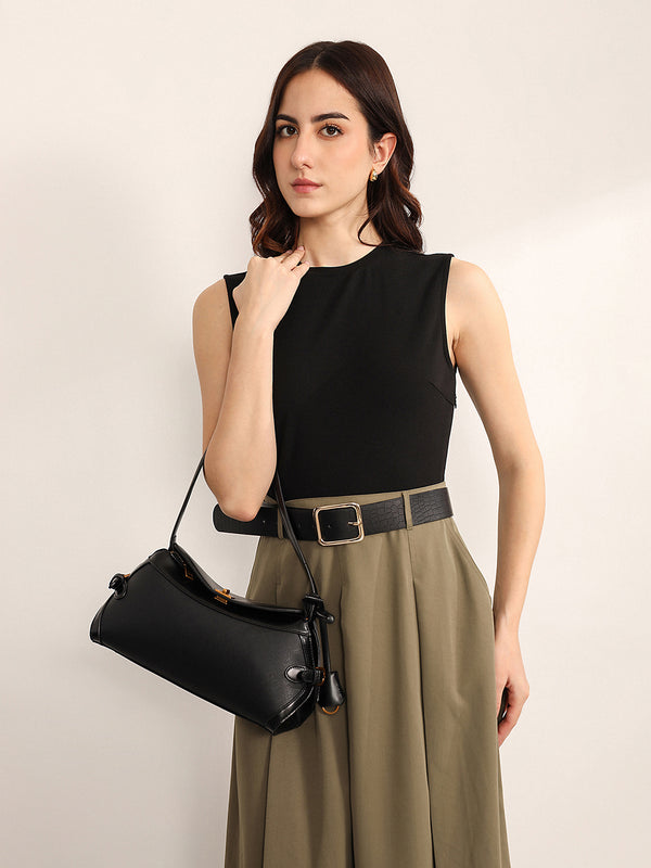 Network Midi Dress With Belt