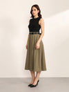 Network Midi Dress With Belt