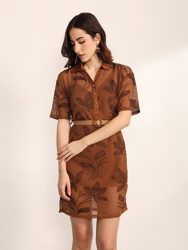 Cupola Mini Dress With Belt