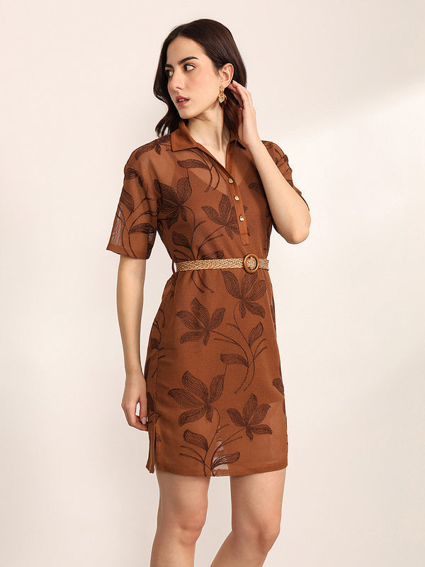 Cupola Mini Dress With Belt