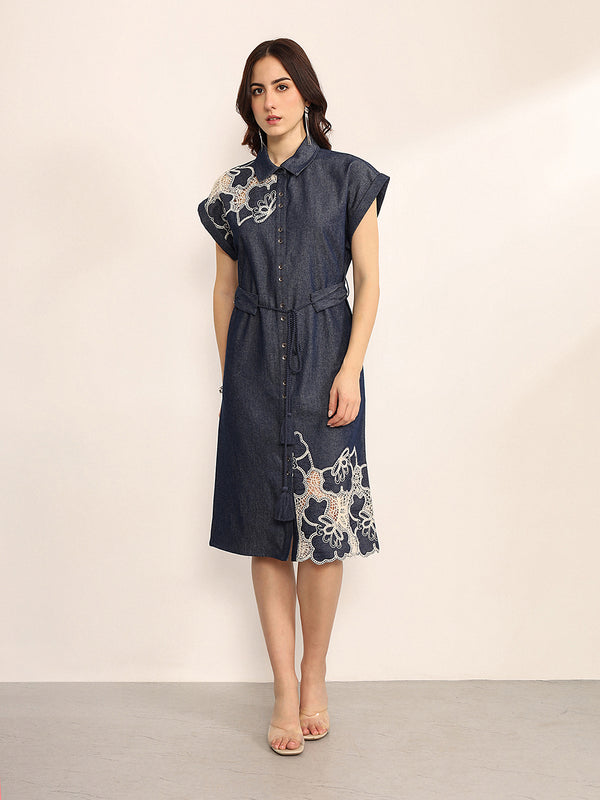 Indigo Midi Dress