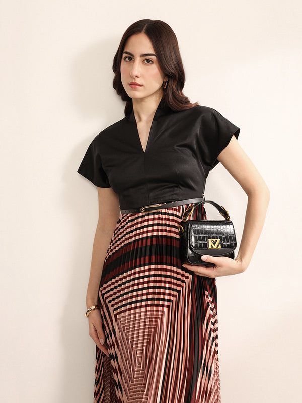 Palette Midi Dress With Belt