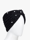 Knitted Headband With Beads Detailing